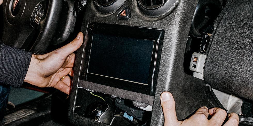 diy tablet in car dash