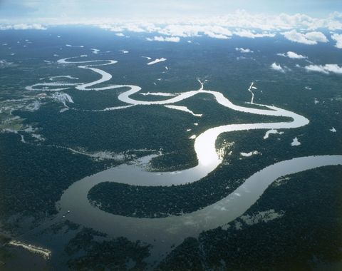 Body of water, Water resources, Natural landscape, Landscape, Bird's-eye view, Waterway, Fluvial landforms of streams, Braided river, Stream, Aerial photography, 