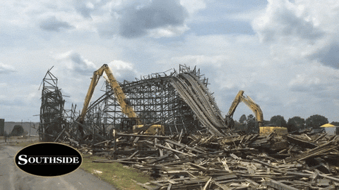 Watch This Roller Coaster Get Torn Down to the Ground