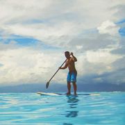 Surfboard, Surfing Equipment, Cloud, Leisure, Elbow, Summer, Surface water sports, Vacation, Ocean, People in nature, 