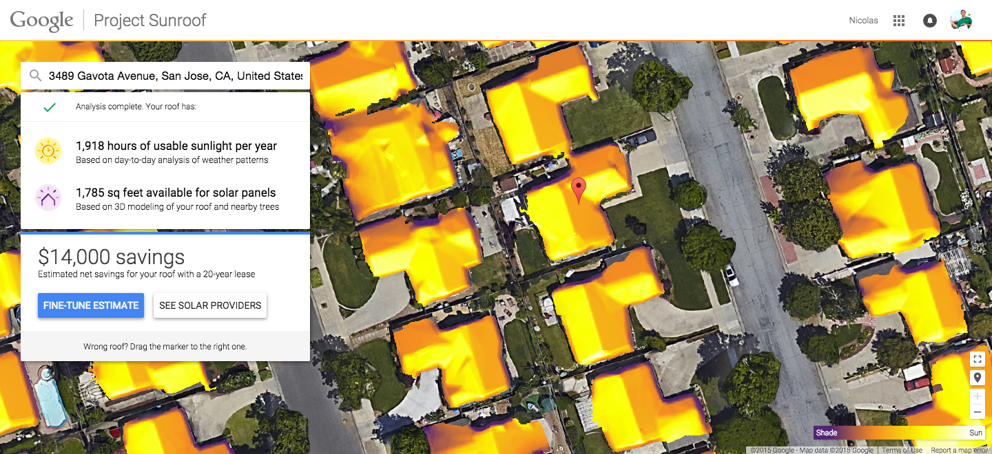 Google Can Calculate How Much Solar Energy Your House Could Generate