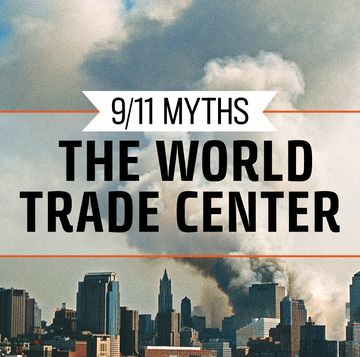 911 myths the world trade center banner