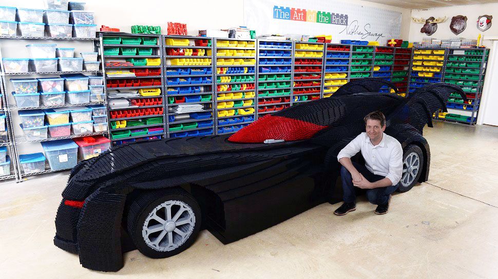 life size lego batmobile