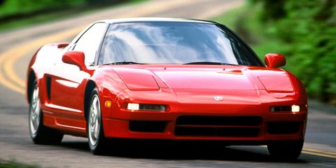 <p>As Honda's <a href="http://www.roadandtrack.com/new-cars/road-tests/reviews/a6900/long-term-exotic-1991-acura-nsx/">mid-engined marvel</a>, what the NSX lacked in power, it made up in style.</p>