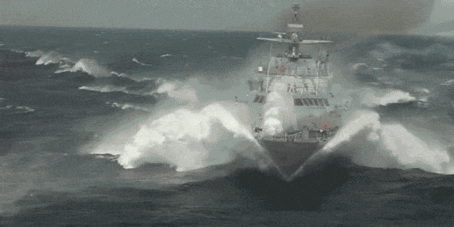 Watch the Navy's Newest Littoral Combat Ship Absolutely ... - 640 x 320 animatedgif 3134kB