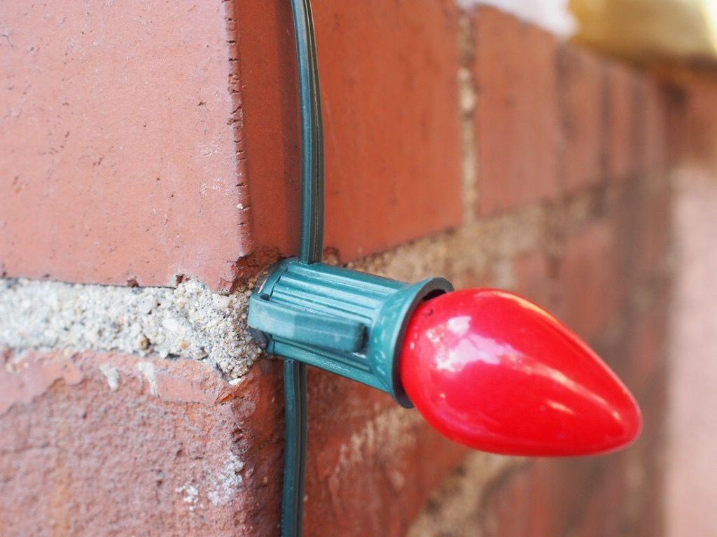 How To Use Hot Glue To Fasten Christmas Lights To Brick Or Stucco