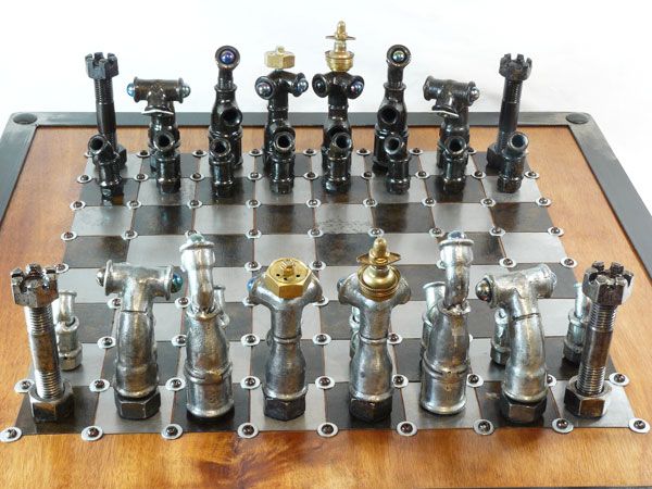 Reclaimed Auto Part Chess Set –