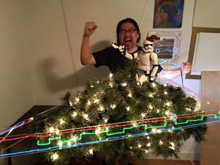 Destroyer Christmas 2022 Star Wars Star Destroyer Christmas Tree Defends The Living Room