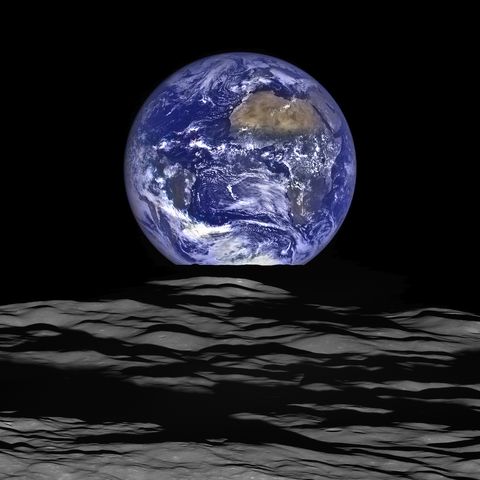 The view of Earth from the Lunar Reconnaissance Orbiter, an update of the Apollo 8's classic "Earthrise" photo. (Source)