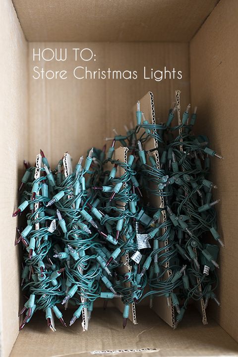 <p>When you wrap your lights around pieces of disposable cardboard before putting them in storage, you can write handy reminders ("only half this strand works" "use this set for the porch") that'll keep you organized next year.</p><p><em><a href="http://www.areal-lifehousewife.com/2013/12/happy-holidays-and-a-tip-for-storing-christmas-lights.html/" target="_blank">See more at A Real-Life Housewife »</a></em><a href="http://www.areal-lifehousewife.com/2013/12/happy-holidays-and-a-tip-for-storing-christmas-lights.html/" target="_blank"></a></p>
