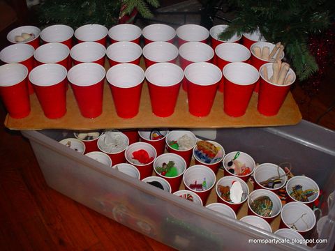 <p>Use leftover plastic cups from holiday parties to keep your ornaments safe while in storage. Each cup can be glued to a piece of cardboard and provides a protective shell to delicate decorations — you can even stack multiple layers on top of each other in a plastic bin.</p><p><a href="http://momspartycafe.blogspot.com/2012/01/savvy-tip-putting-christmas-away.html" target="_blank"><em>See more at Moms' Party Cafe »</em></a></p>