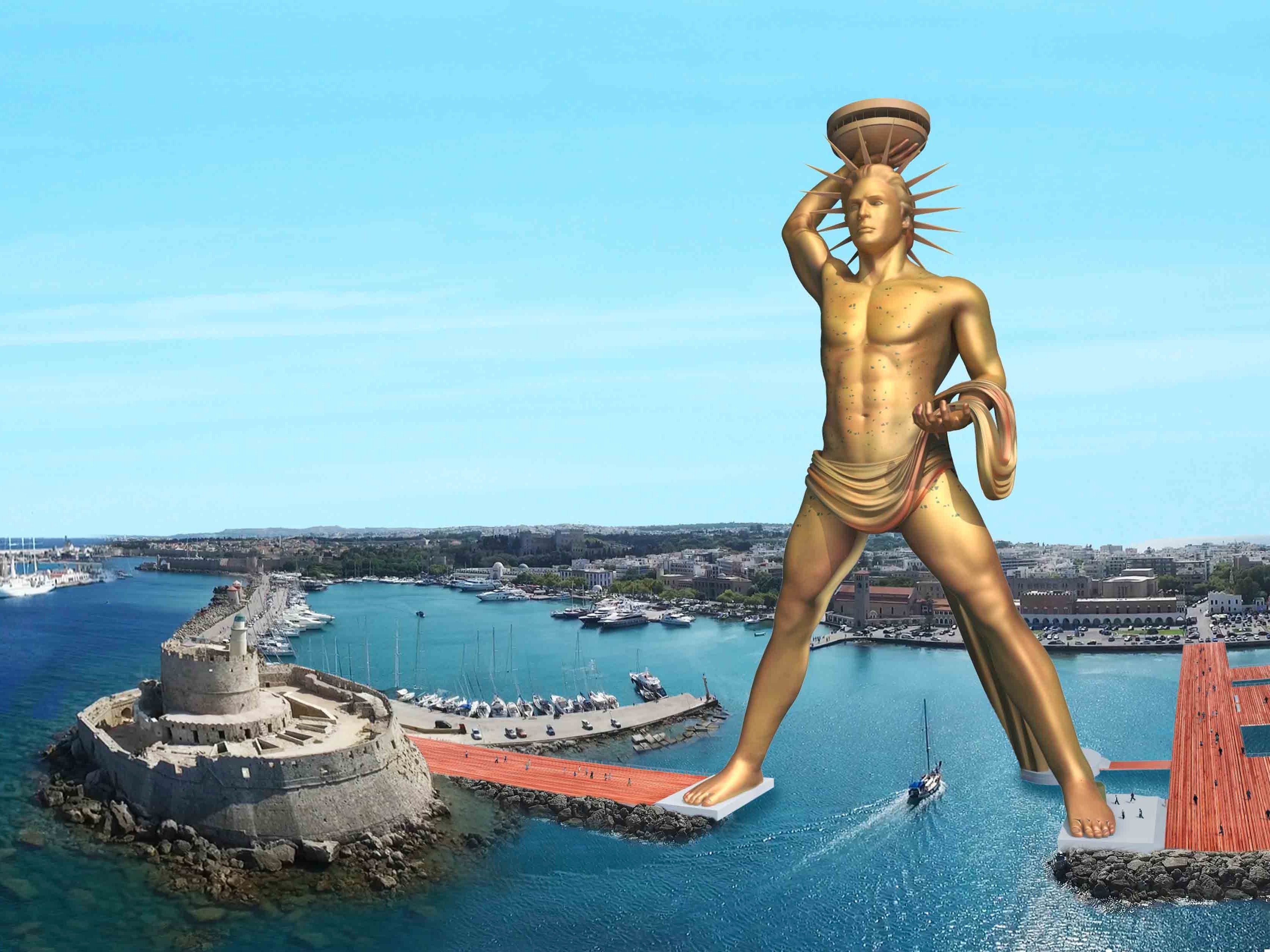 Gold Colossus of Rhodes online Statue (Custom)