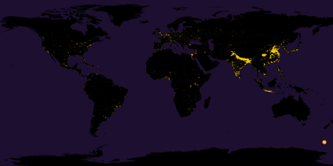 This Map Shows How Tightly Humanity Is Concentrated Around the World