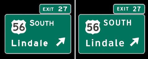 clearview font highway