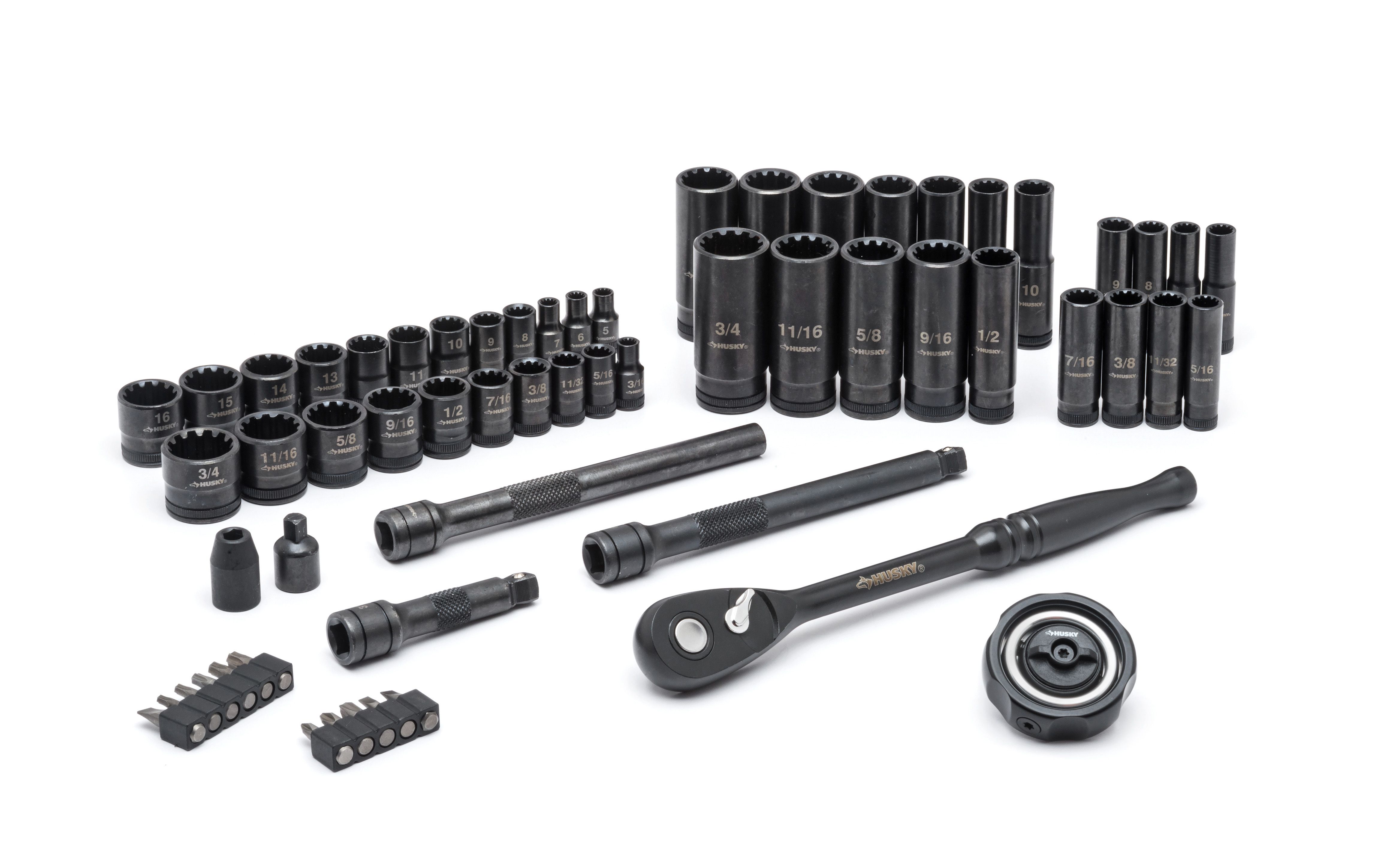 Mechanics Tool Set Husky 270 Piece Metric SAE Wrenches Sockets Ratchet Shop Case