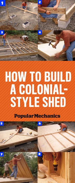 how to build a shed - colonial storage shed plans
