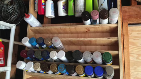 Spray Paint Storage Shelf, How To Spray Paint Plastic Shelves
