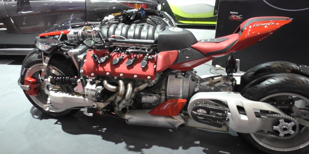 The Lazareth LM847 Is an Oversized Sports Bike with a Sports Car's Engine