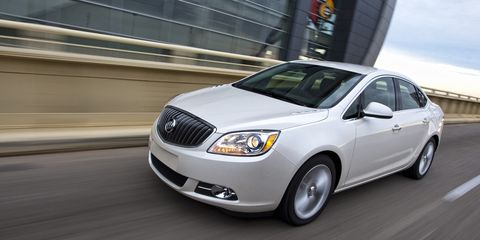 <p>If you're thinking about getting a Buick Verano, be sure it's the Verano Turbo because that's the one that comes with a six speed manual at no extra cost. In addition to that, you get a <a href="http://www.roadandtrack.com/new-cars/first-drives/reviews/a18456/2013-buick-verano-turbo-1/">2.0-liter turbocharged engine that makes 250 hp</a>. </p>