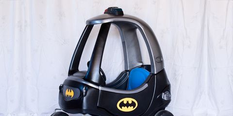 <p>This transformation is for the most Batman-obsessed kiddos. For best results, have 'em wear full Batman garb (the cape, the mask, you name it). Just don't be surprised if they ask for a Batcave next.</p><p><a href="http://simplepracticalbeautiful.com/little-tikes-toddler-batmobile/" target="_blank"><em>See more at Simple Practical Beautiful »</em></a></p>