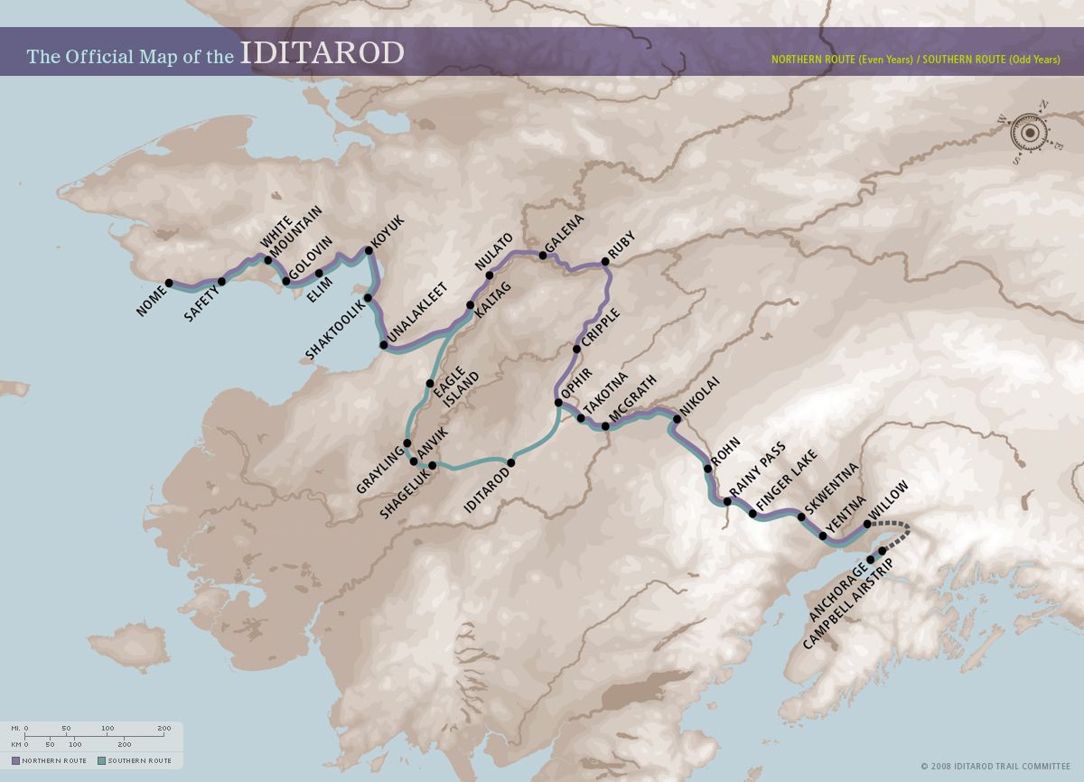 Everything You Need To Know About Alaska S 1 000 Mile Sled Dog Race   1457401695 Route Download 1 