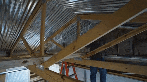 Cover Your Workshop Ceiling In Tin To Hide Ugly Insulation