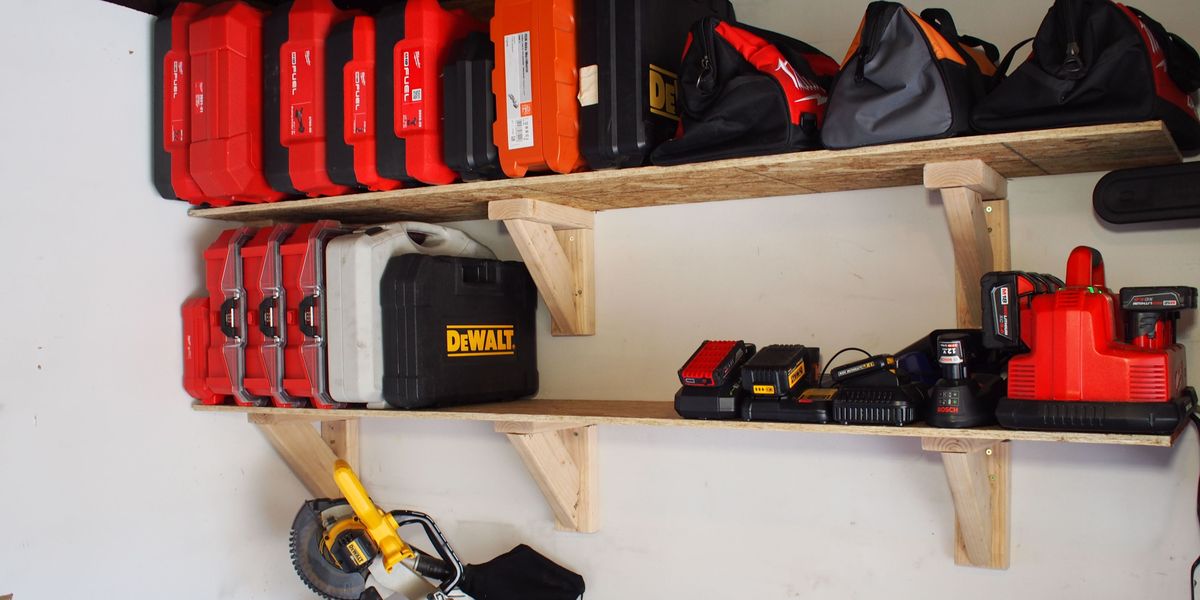 How To Build Garage Storage Shelves On, How To Install Hanging Storage Shelves For Garage Doors