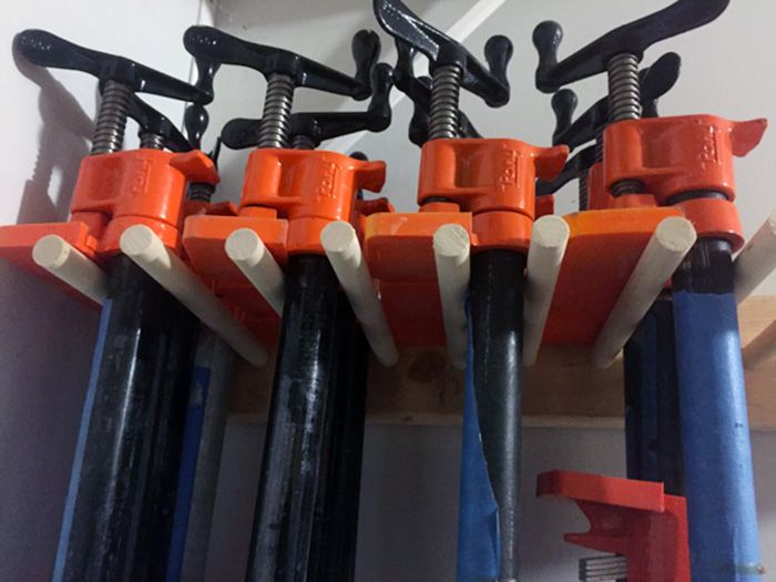 Make A Simple Diy Rack For Your Pipe Clamps