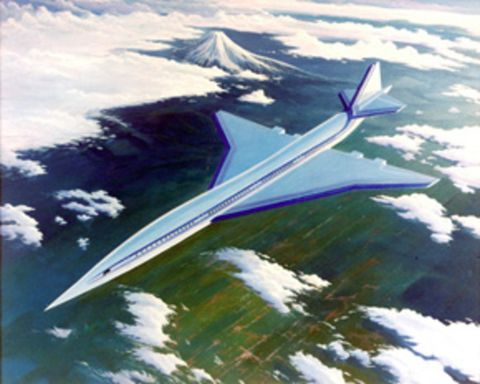 <p>The High Speed Civil Transport (HSCT) was the focus of NASA's High-Speed Research program that was supported by multiple American aerospace companies through the 1990s. NASA began developing technology for the supersonic passenger jet in 1990. The HSCT was to travel at a cruising speed of Mach 2.4 and have room for 300 passengers. </p><p>The program carried on the research of the Concorde, Tu-144, and American SST program, though development of the HSCT was canceled in 1999.  More recently, NASA and Lockheed Martin announced a partnership to work on a <a href="http://www.nasa.gov/press-release/nasa-begins-work-to-build-a-quieter-supersonic-passenger-jet">new supersonic demonstrator aircraft</a>, one designed to reduce the noise of a sonic boom. </p>