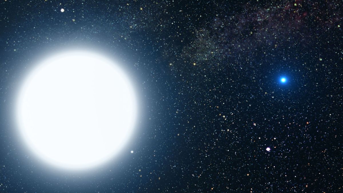 An Artist's Impression of Sirius A and Sirius B