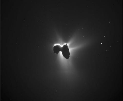 Rosetta Caught a Gorgeous Glimpse of Its Comet Crossing in Front of the Sun