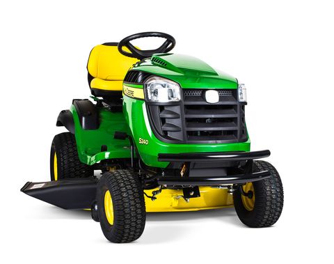 <p><em>4 STARS</em></p><p><strong>CUTTING WIDTH:</strong> 42 in.</p><p><strong>LIKES:</strong> Given the comparatively small engine, we were impressed by the Deere's power. It had no traction problems, uphill or down. We also liked the float-lever gas gauge, which, unlike the other machines that make you decipher hatch marks on a cloudy tank, is easy to read while you're driving.</p><p><strong>DISLIKES:</strong> Some cost cutting is obvious here: The battery is held on with a plastic zip tie, and the hood seems a bit flimsy.</p><p><strong>ENGINE:</strong> 18.5 HP</p><p><strong>PRICE:</strong> $2,500</p>