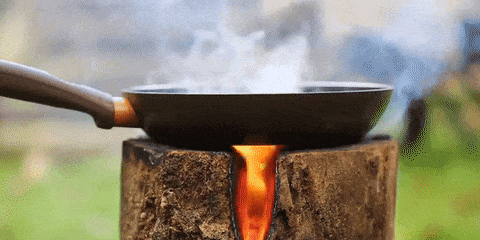 Make This DIY Camping Grill Using Just a Log