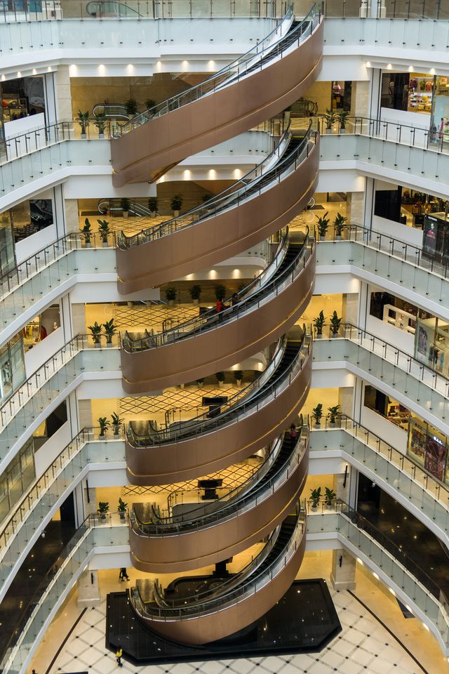 spiral escalators