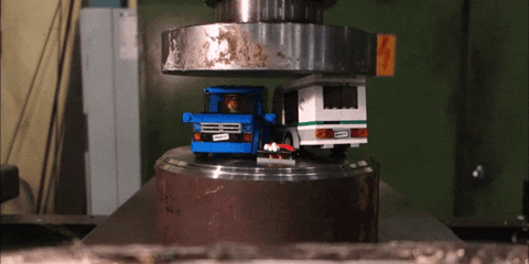 watching legos crushed by a hydraulic press is sadistic yet satisfying