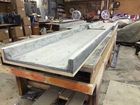 poured concrete countertops