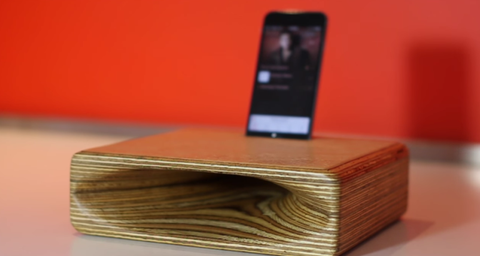 wooden iphone speaker