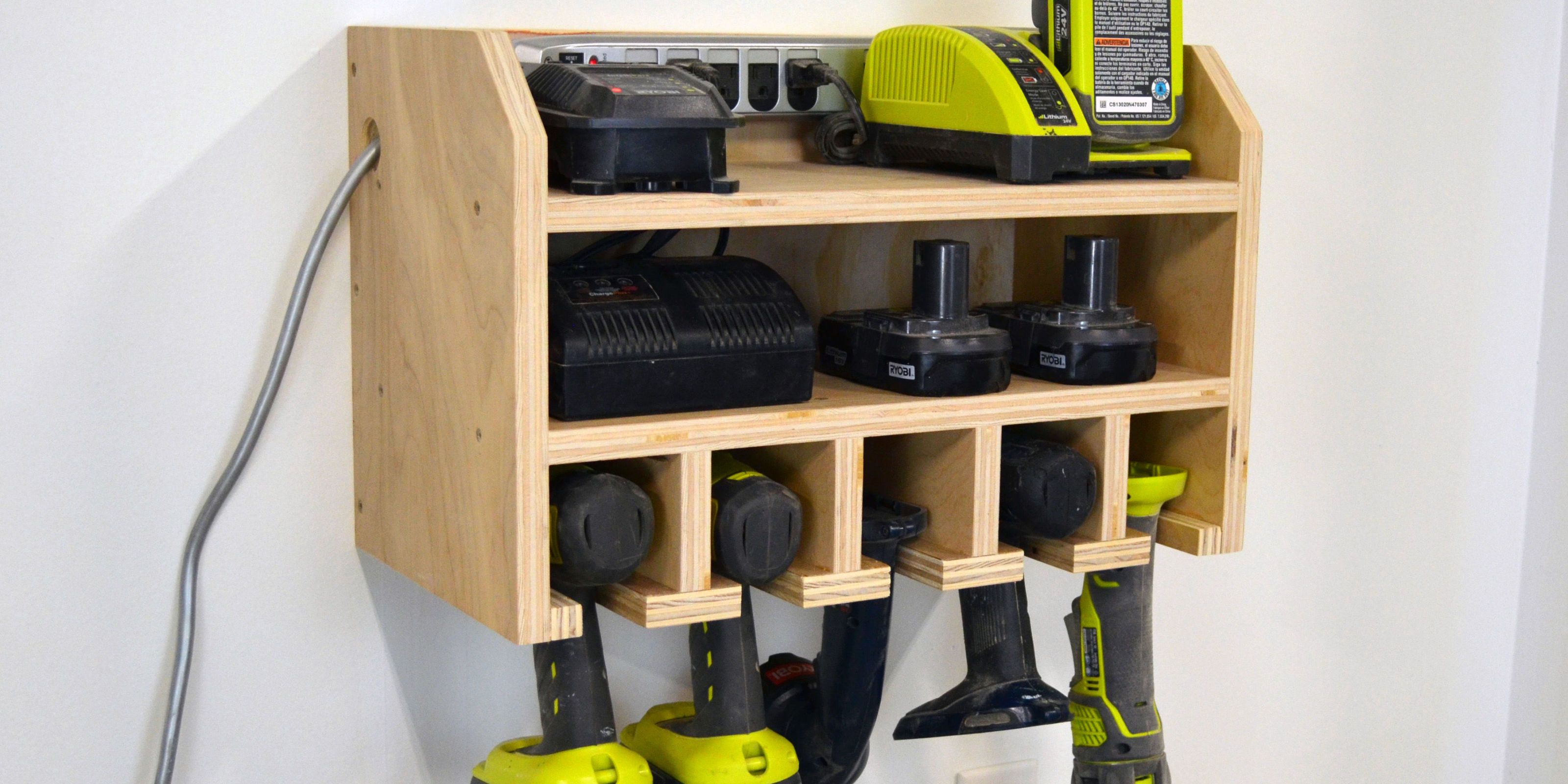 Diy outlet drill shelf