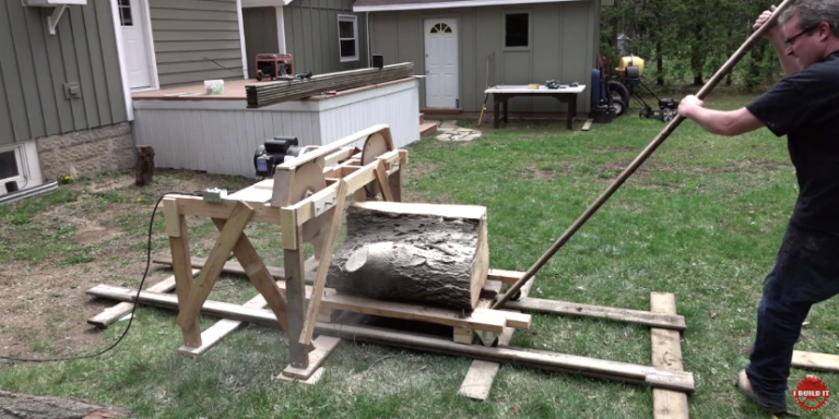 Cut Your Own Wood Slabs With a DIY Band Saw Mill