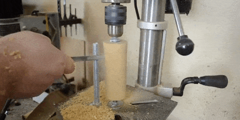 how to turn your drill press into a vertical woodworking lathe