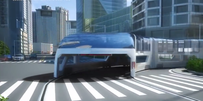 Is This Gliding Electric Bus the Future of Public Transportation?