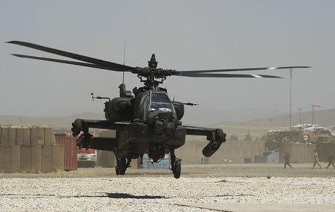 Apache helicopter in Afghanistan