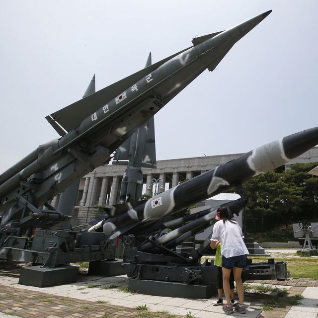 Missile, Aerospace engineering, Rocket, Ammunition, Aircraft, Sculpture, Tourist attraction, Bench, 