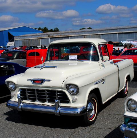 <p>The 1955 Cameo was significant for two reasons. First, it was a design innovator. Before the Cameo, pickup trucks had stepside beds— a rectangle inner steel cargo box flanked with exposed wheel arches on the outside of the bed. The Cameo used fiberglass panels to cover those old-timey fenders, creating a smooth-sided pickup that would become the design standard in the decades to come. The Cameo was also part of the truck line to receive the all-new 265 CID small-block V8 engine. Though Ford beat Chevy to the punch with a modern V8, the small-block GM would become an incredibly influential engine, inspiring other automakers to create similar engines. The small-block was so well engineered that its basic design (although enlarged and modernized) has continued to today.</p>