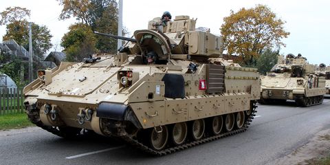 <p>The Bradley is an armored fighting vehicle capable of both transporting troops and taking out tanks. But all that armor adds weight, which means it needs a lot of twist to get going. The Cummins VTA-903T does just that, providing 1423 lb.-ft. of torque.</p>