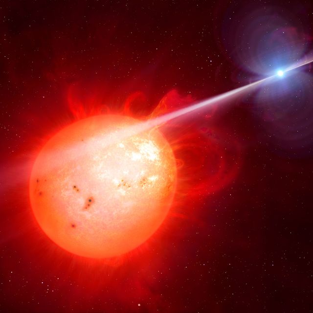 Binary star system AR Scorpii