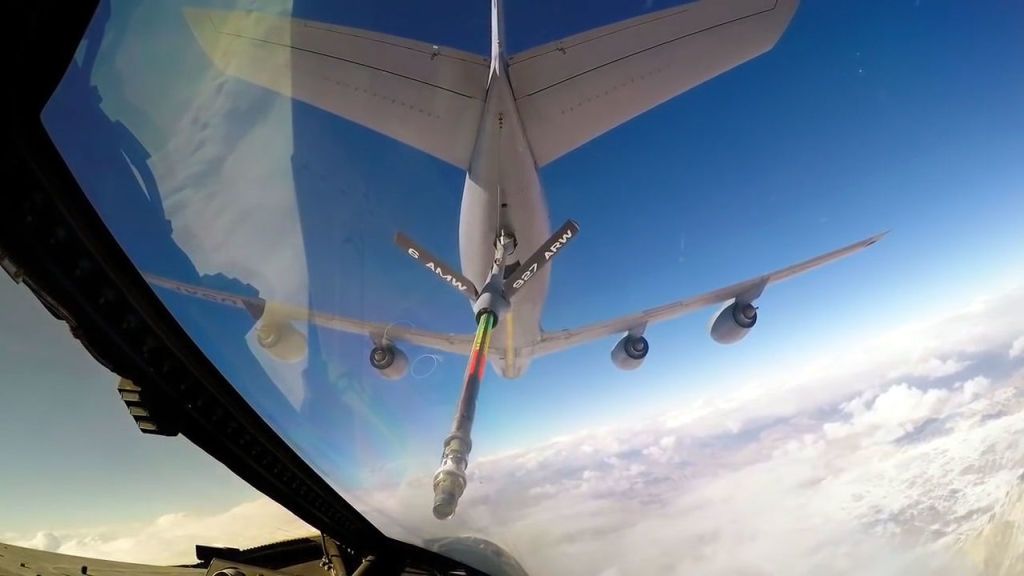 What The Pilot Sees When A B-1 Bomber Flies Upside-Down