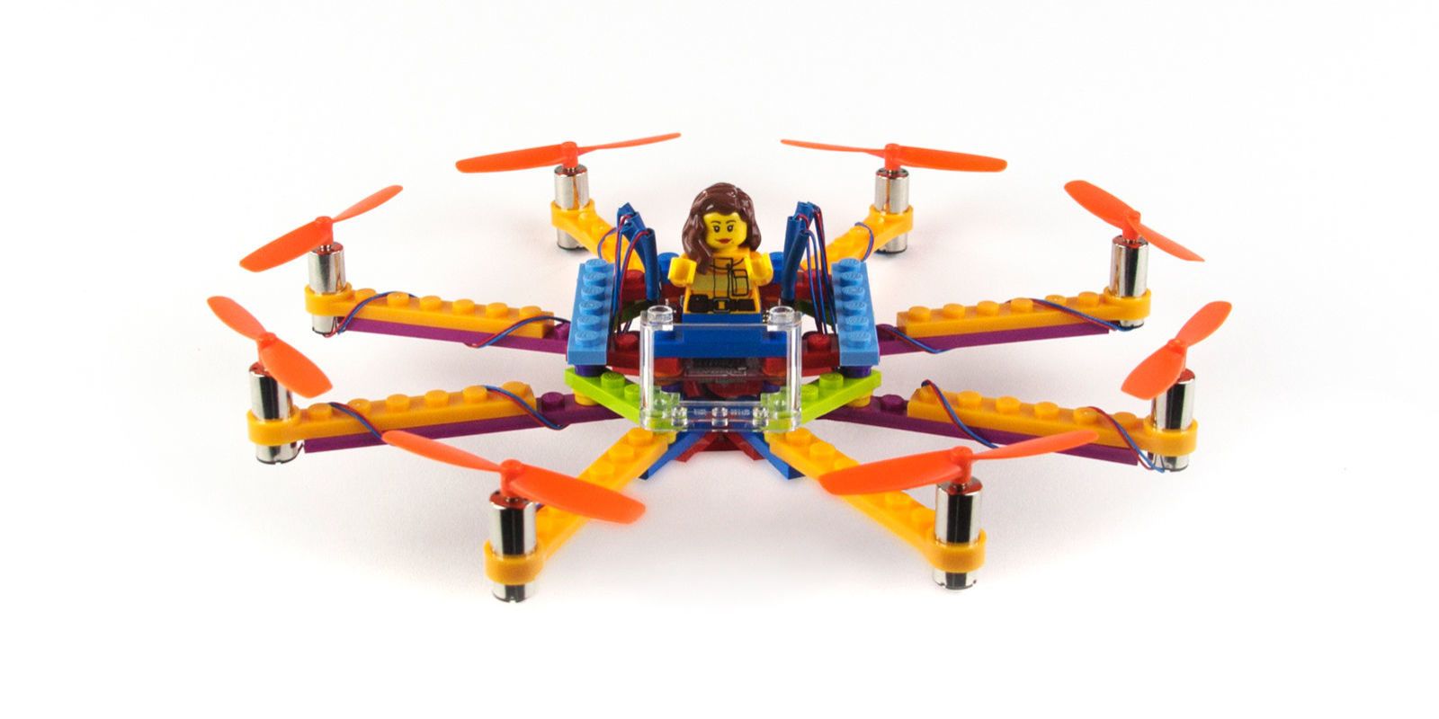 making a drone with lego motors and propellers