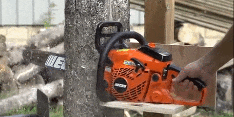 A Brilliant DIY Solution for Chainsawing Logs in Half