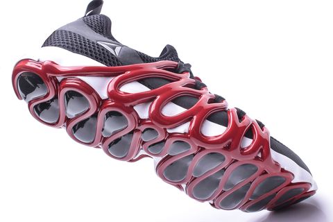 Red, Font, Carmine, Maroon, Outdoor shoe, Cleat, Walking shoe, Synthetic rubber, Graphics, 